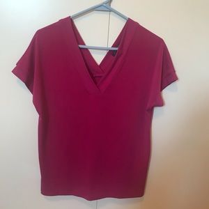 Banana Republic Factory Pink V-Neck Blouse
